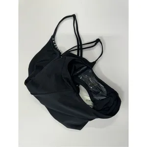 AQUA Swimwear One Piece Swimsuit Black Extra Small Rhinestone Trim‎ Detail NEW thumbnail 7