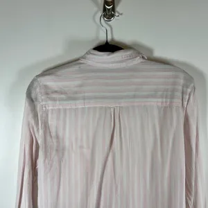 Victoria's‎ Secret Pink White Striped Cotton Sleep Shirt Nightgown Womens Large thumbnail 8