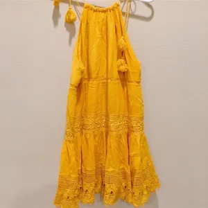 Urban Outfitters Yellow orange string slip dress thumbnail 3