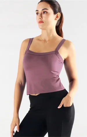 Everyday Stretch Tank in Dusty Mauve thumbnail 1