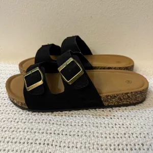Women’s Sandal Slides– Adjustable Buckle Slippers, Lightweight with Cork Footbed thumbnail 7