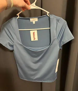 Square Neck Top Blue Size M thumbnail 1