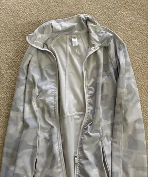 White Camo Athletic Jacket Gray Size M thumbnail 1