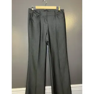Express Pants Womens 4 Gray Herringbone Bootcut Editor Dress Work Office thumbnail 2