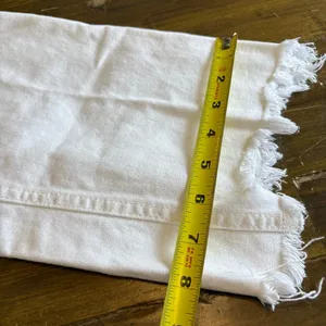 Free People | We The Free Maggie Mid Rise Distressed Straight Jeans White 28 thumbnail 9