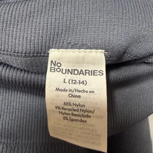 No Boundaries Gray Ribbed Seamless Set L‎ 12-14 Crop Top Biker Shorts Lounge Y2K thumbnail 5