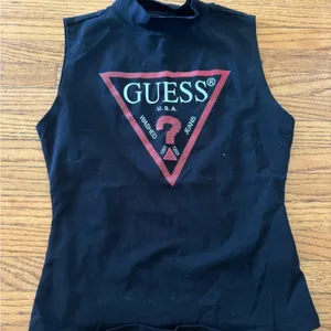Guess High Neck Black Sleeveless Top thumbnail 1