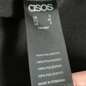 ASOS Surplice Black Romper with Sash Tie Belt Size 2 thumbnail 7