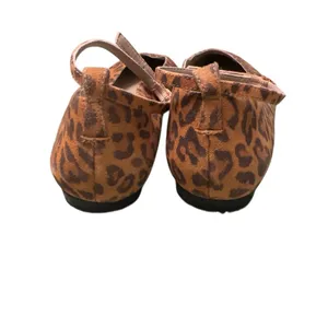 Reden Leopard Print Calf Hair Pointed Toe Ankle Strap Ballet Flats Women’s EU 39 thumbnail 9