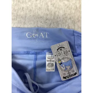 GOAT USA Womens Athletic‎ Shorts Carolina Blue Chuck the Goat Logo Medium NWT thumbnail 3