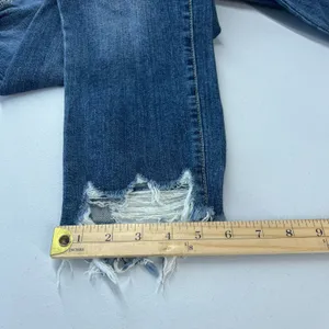 Just Black Ankle Jeans Womens 26 Blue Denim‎ Cotton Stretch Mid Rise Frayed Hem thumbnail 13
