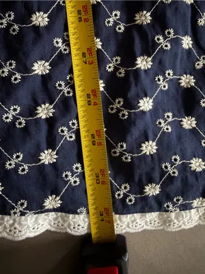Altar’d State mini jesse Blue Embroidered Puff Sleeve Dress Cottagecore small thumbnail 8