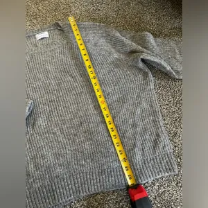 Old Navy Gray Ribbed Long Sleeve Pullover Crewneck Sweater XL thumbnail 4
