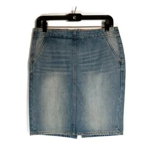 Gap 1969 Denim Skirt Blue Stone Wash Straight Pencil 29 thumbnail 3