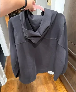 Lululemon Cotton-Blend Double-Knit Oversized Hoodie in a dark charcoal XL thumbnail 1