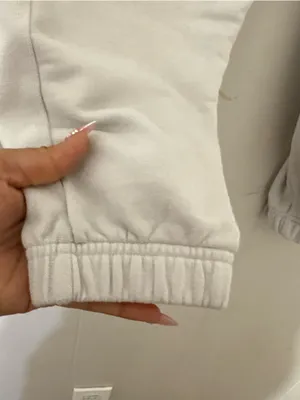 TNA Aritzia Cozy Fleece Jogger Sweatpants Womens XXS Ivory Cream High Rise thumbnail 10