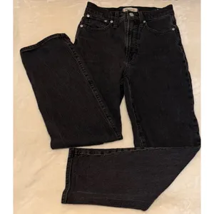 Madewell Perfect Vintage Straight Jeans 26 Black High Rise Stretch Denim Women's thumbnail 3