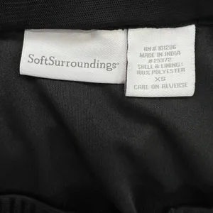 Soft Surroundings Tiered Mesh Midi Skirt Size‎ XS Black Ruffle Lined Flowy Goth thumbnail 5