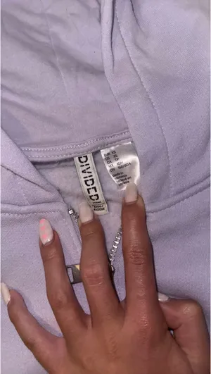 H & M Lavender cropped zip up  thumbnail 3