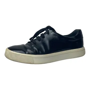 Vince Bale Black Leather Lace Up Platform Low Top Fashion Sneakers Size‎ 6.5 thumbnail 3