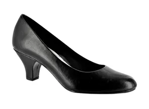 NWT Easy Street Faux Leather Fabulous Pump Block Heels FABULOUS Black 6.5WW thumbnail 1