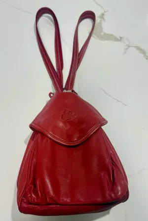 Canyon Outback Red Leather Shoulder Bag Convertible Backpack Louisville Cardinal thumbnail 1