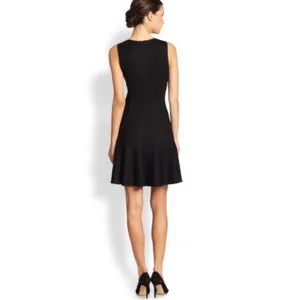Theory Nikay Black Fit & Flare Mini Dress Size 10 NWT LBD thumbnail 2