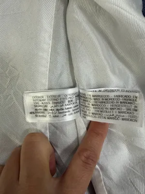 Zara Cropped Double-Breasted‎ Blazer in Blue with White Cuff Detail thumbnail 7