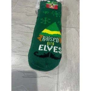 Elf Woman’s Holiday Slipper Socks Size 4-10 NEW Raised By Elves thumbnail 3