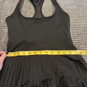 NWT Fabletics Black Hot Shot Pleated active dress w/shorts/bra/pockets SEE PICS thumbnail 4