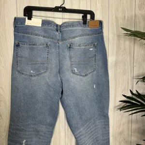 NWT American Eagle Plus Size Ripped Cool Classic Mom Jeans Crop Ankle 16 Short thumbnail 6