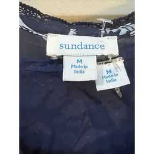 Sundance Brieia Bandana Print Sheer Button Front Dress Size Medium Paisley thumbnail 4
