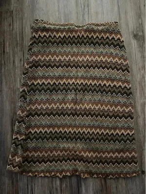 VTG Unit Earthy Knit Pull On Skirt Sz S Boho thumbnail 3
