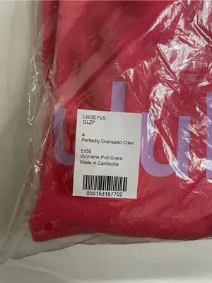 Lululemon Perfectly Oversized Crew Glazed Pink Sweatshirt Wordmark Size 4 thumbnail 9