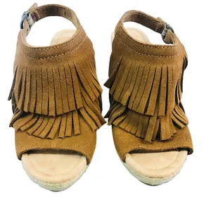 Minnetonka Taupe Espadrille Wedge‎ Ashley Fringe thumbnail 2
