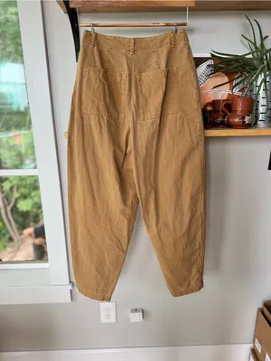 Universal Threads Camel Tan Barrel Leg Utility Tapered Pants Sz 4 thumbnail 2