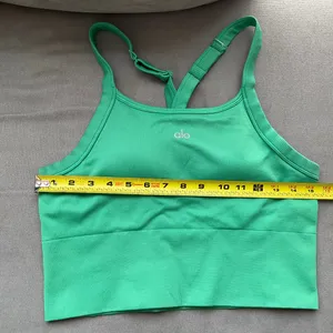 Alo Yoga Seamless Ribbed Favorite Bra Tank Lettuce L thumbnail 2