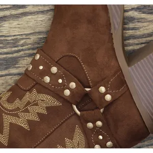 NWT Sun + Stone Womens Norahh Moto Midshaft Bootie Russet Microsuede Brown 8.5M thumbnail 11