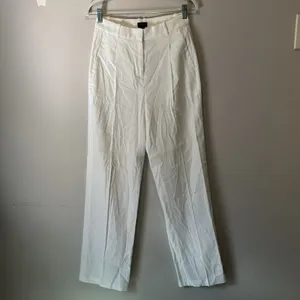 NWT J. Crew Tall linen-blend‎ wide-leg pant Minimalist Summer White Sz 0 BZ323 thumbnail 2