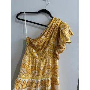 Farm Rio Yellow Ainika Tapestry One Shoulder Maxi Dress thumbnail 4