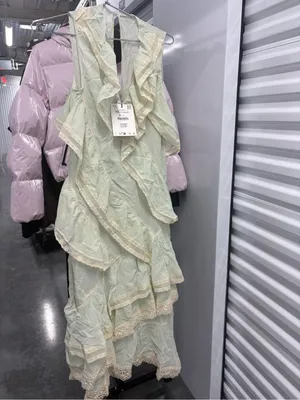 Zara limited edition ruffle maxi dress thumbnail 4