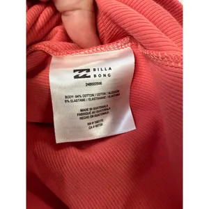 Billabong Ribbed Tank Top Coral Red Sleeveless Scoop Neck XS 24B022506 NWOT thumbnail 4
