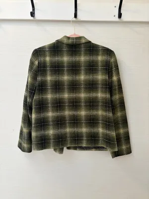 Cropped Blazer Sag Harbor Vintage Plaid thumbnail 2