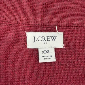 J.Crew Factory Sweater Blazer Women's XXL Burgundy Cotton Knit Fall thumbnail 3