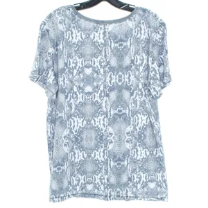 Free People Top Tourist Tee Snake Print Y2K Grunge Casual Boho Oversize Medium thumbnail 2