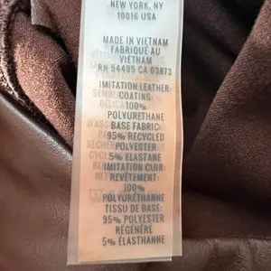 941 | NWT Aerie‎ OFFLINE Real Luxe Faux Leather Hi-Rise Leggings Brown Womens S thumbnail 9