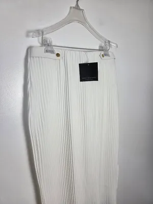NEW Marc New York White Midi Skirt Pleated Formal Church Wedding Bridal Medium thumbnail 9