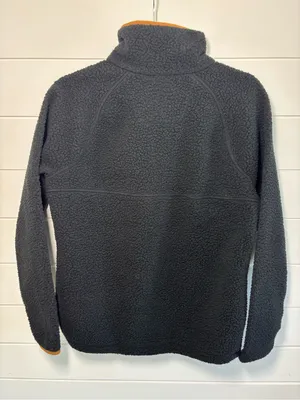 Carhartt Quarter Snap Fleece Pullover Black Tan Relaxed Fit Teddy Jacket size XS thumbnail 4