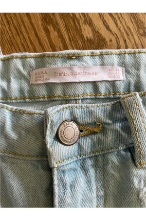 ZARA Ripped Jean Shorts High-Rise thumbnail 6