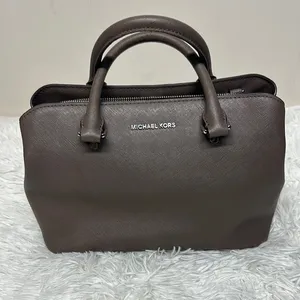 Michael Kors Brown Satchel Saffiano Leather thumbnail 1